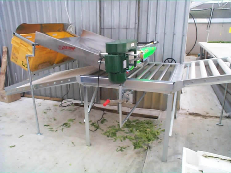 Salad Tray Harvester Side View