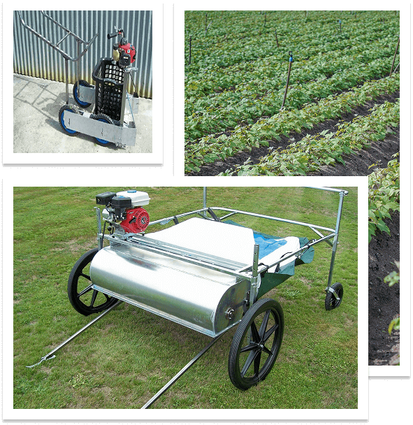 Field equipment, illustrating various tools and machinery